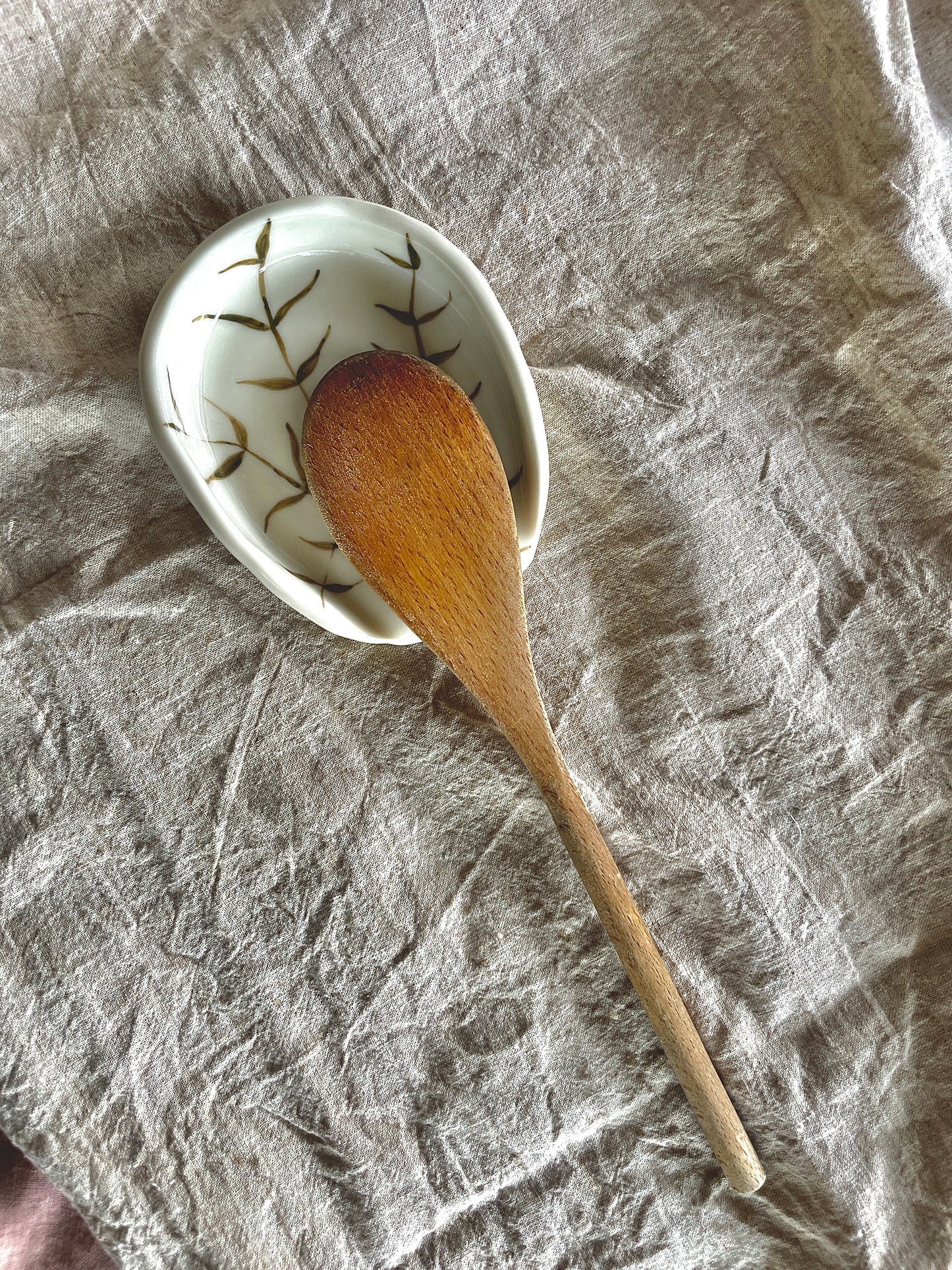 Spoon Holder (green leaves)