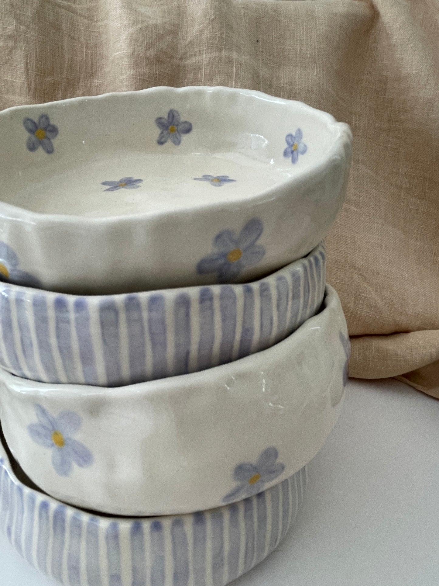 Lilac flowers bowl