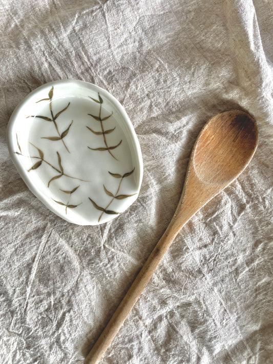 Spoon Holder (green leaves)