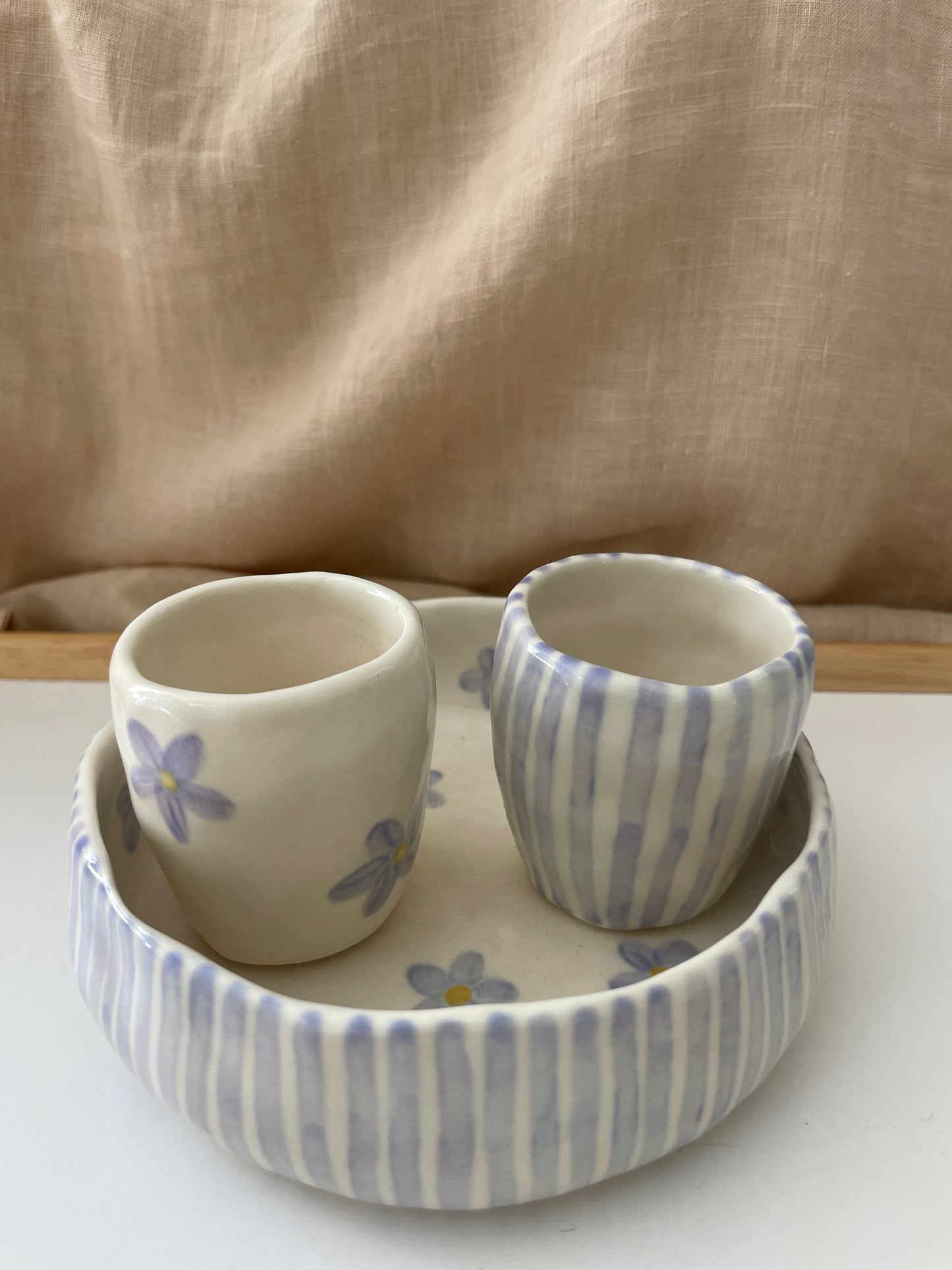 Lilac flowers bowl