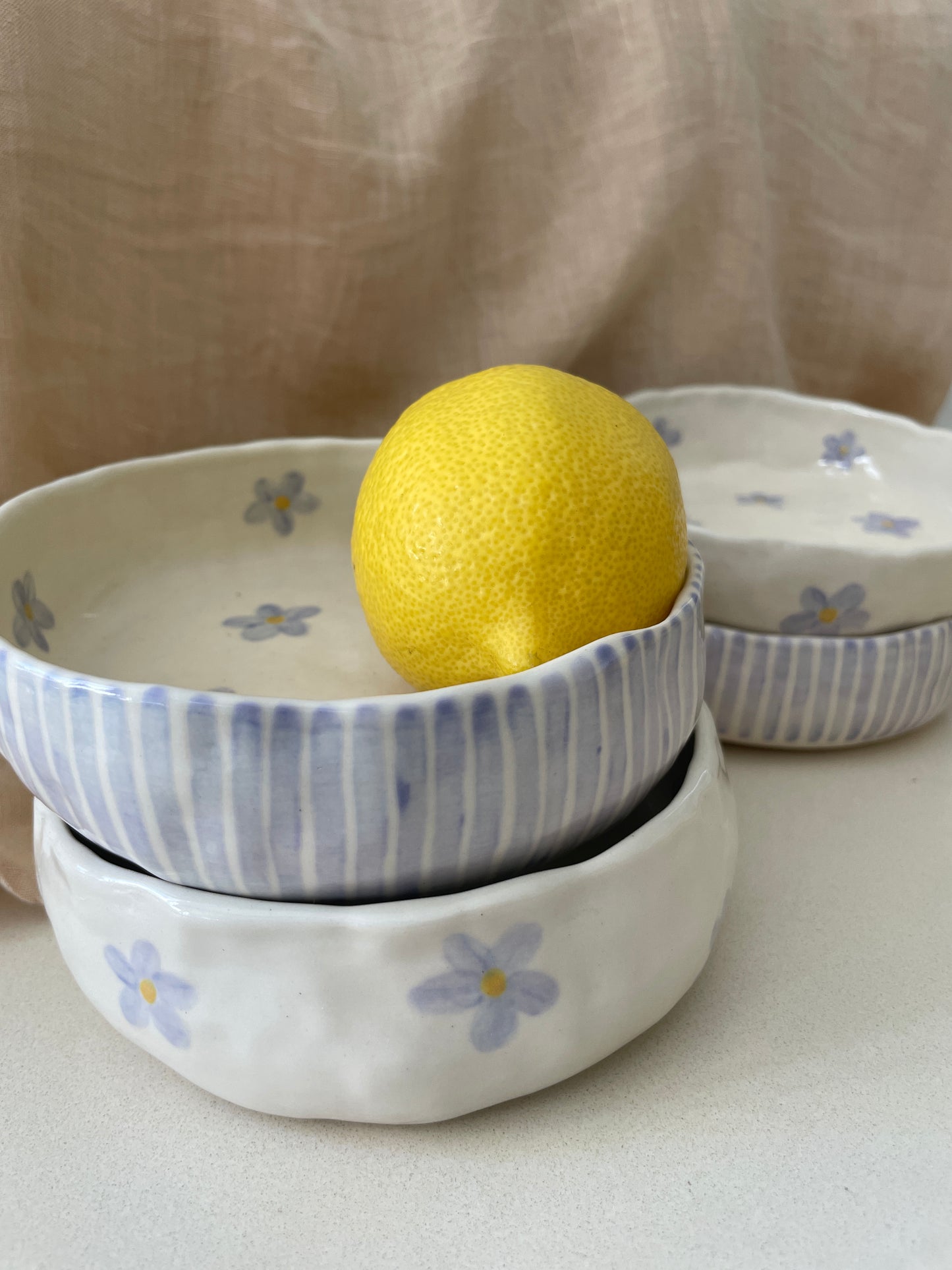 Lilac flowers bowl