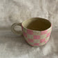 Pink checkered mug 🩷