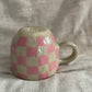 Pink checkered mug 🩷