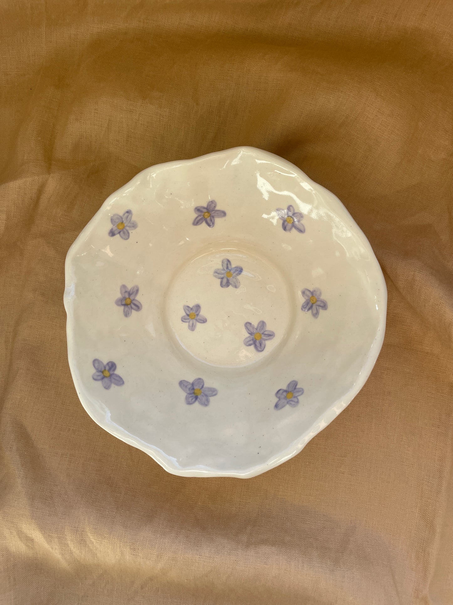 Lilac Flower Wavy Bowl