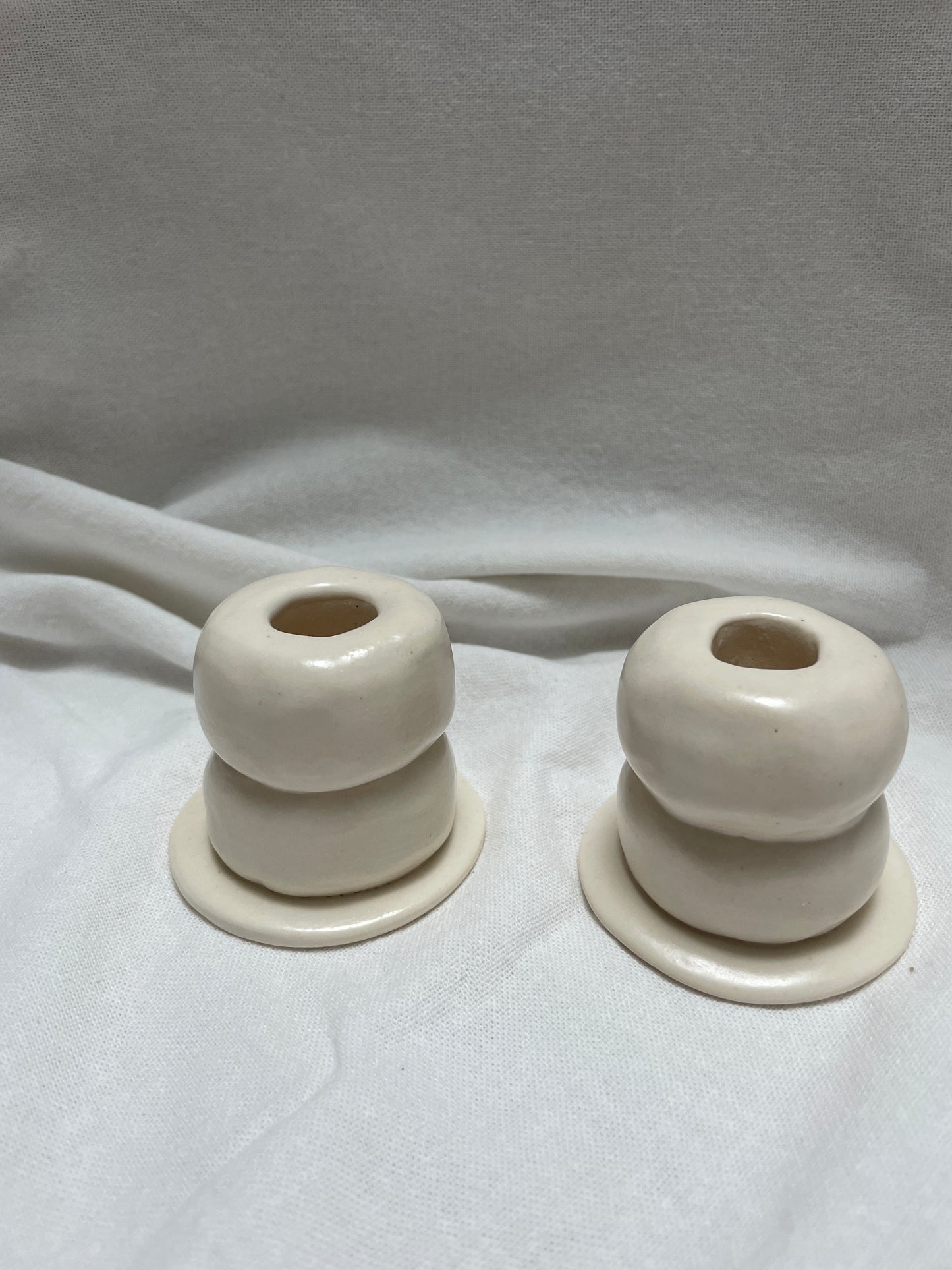 White Candle Holder