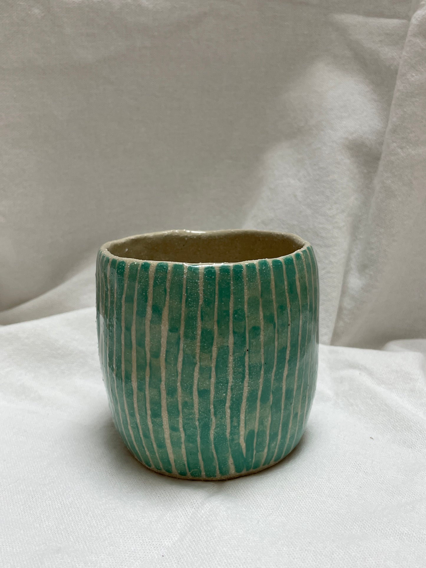 Large Mug Green Striped