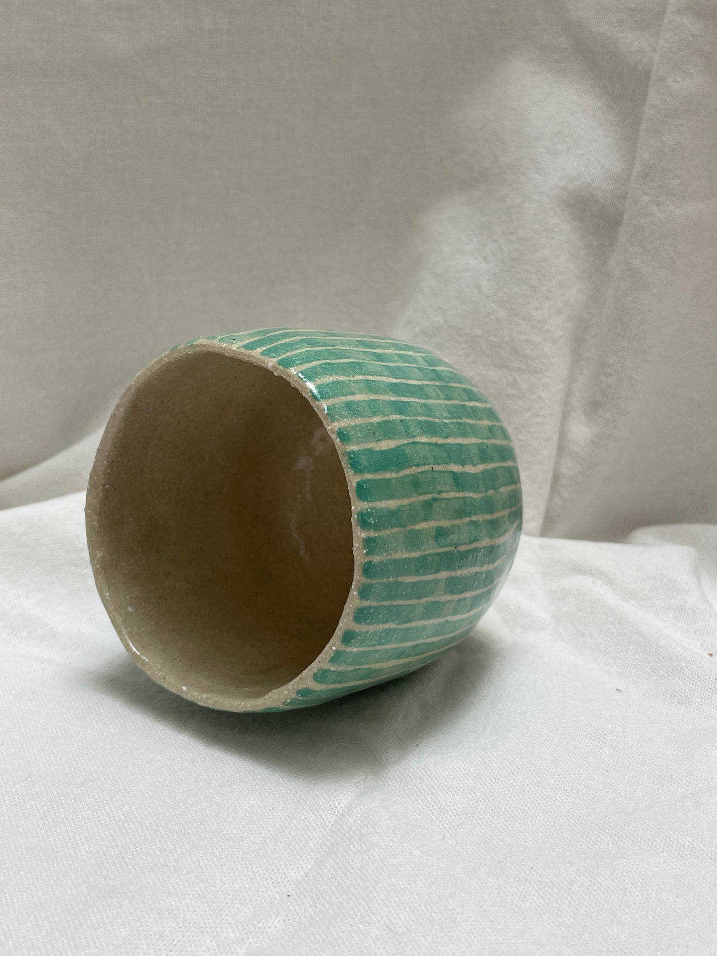 Large Mug Green Striped