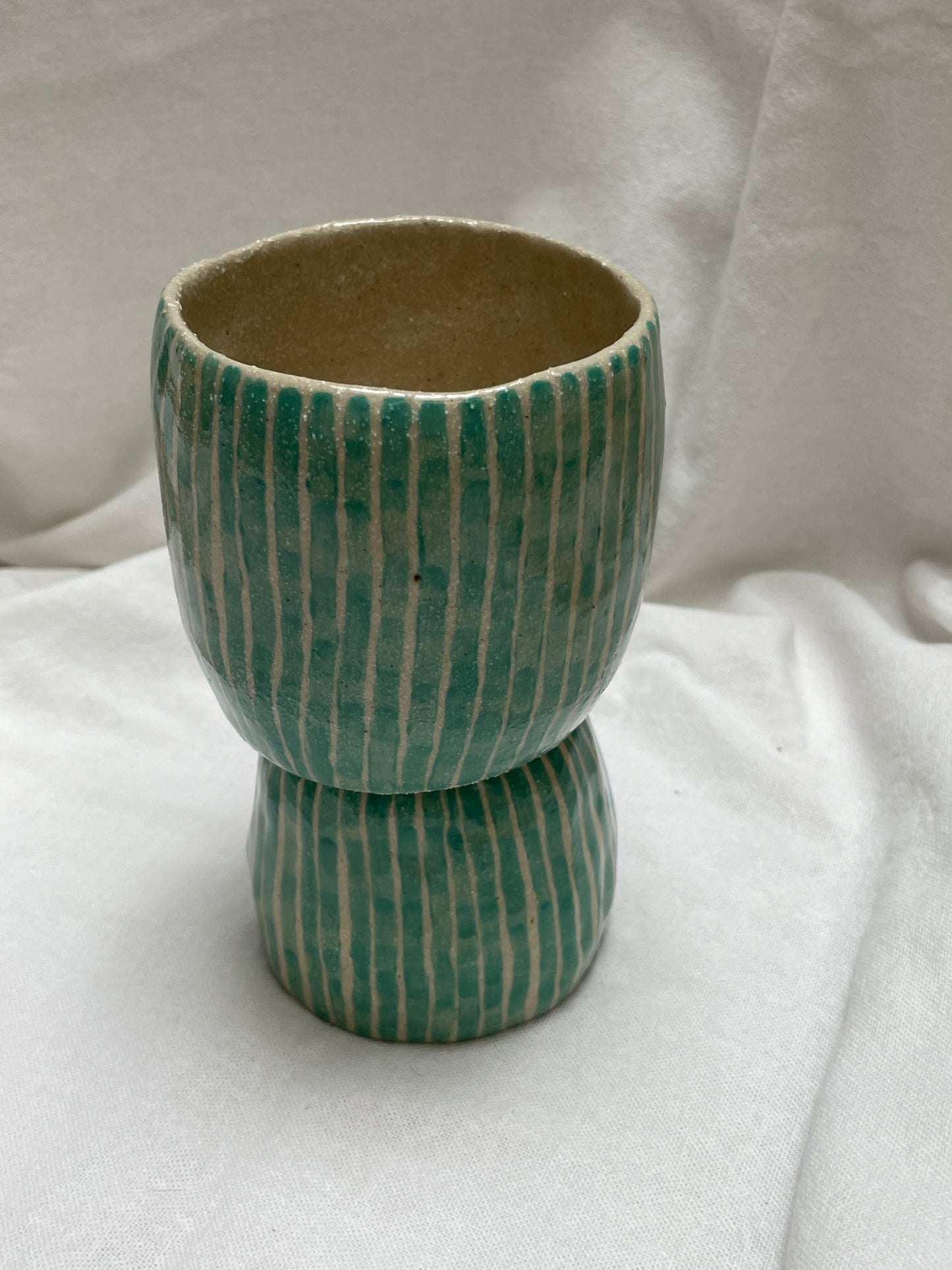 Large Mug Green Striped