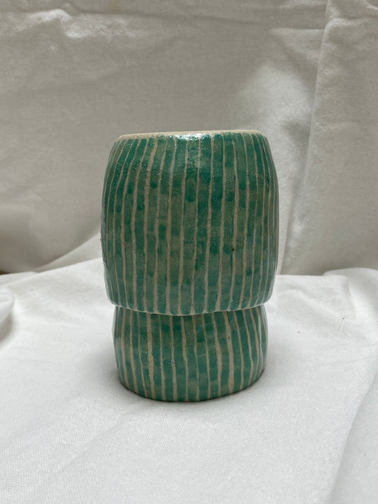 Large Mug Green Striped