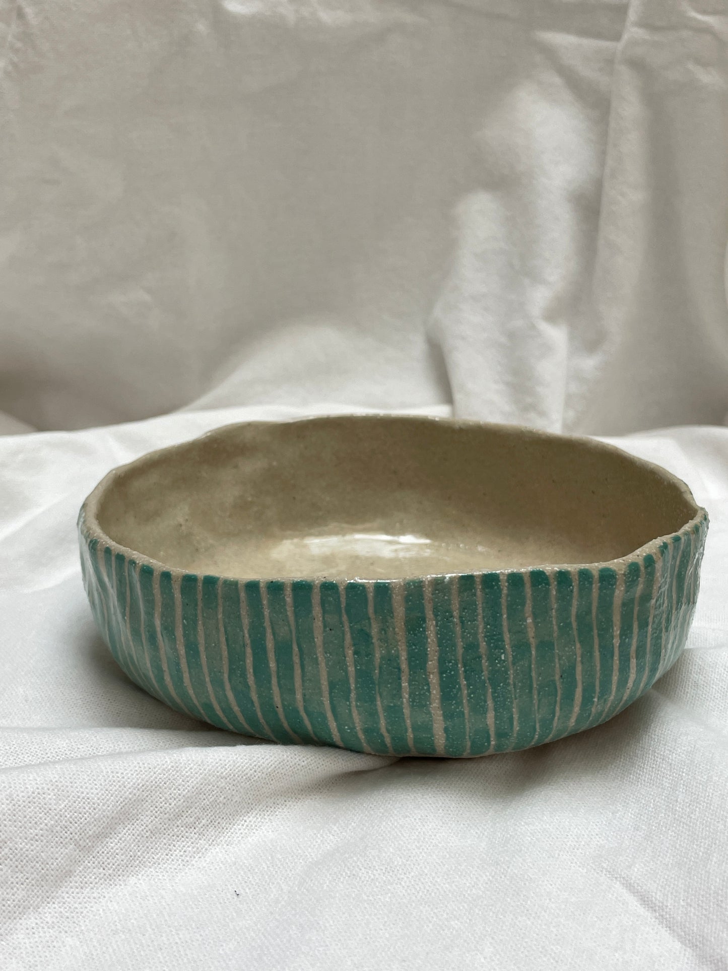 Bowl Green Striped