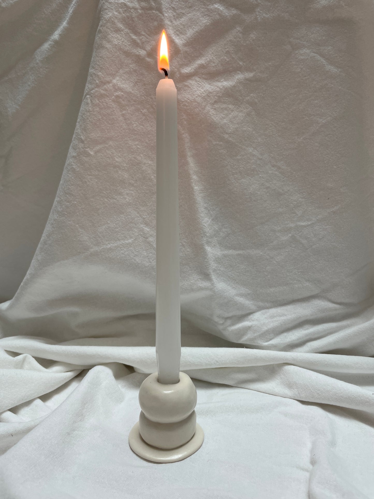 White Candle Holder