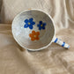 Blue/Orange flowers mug