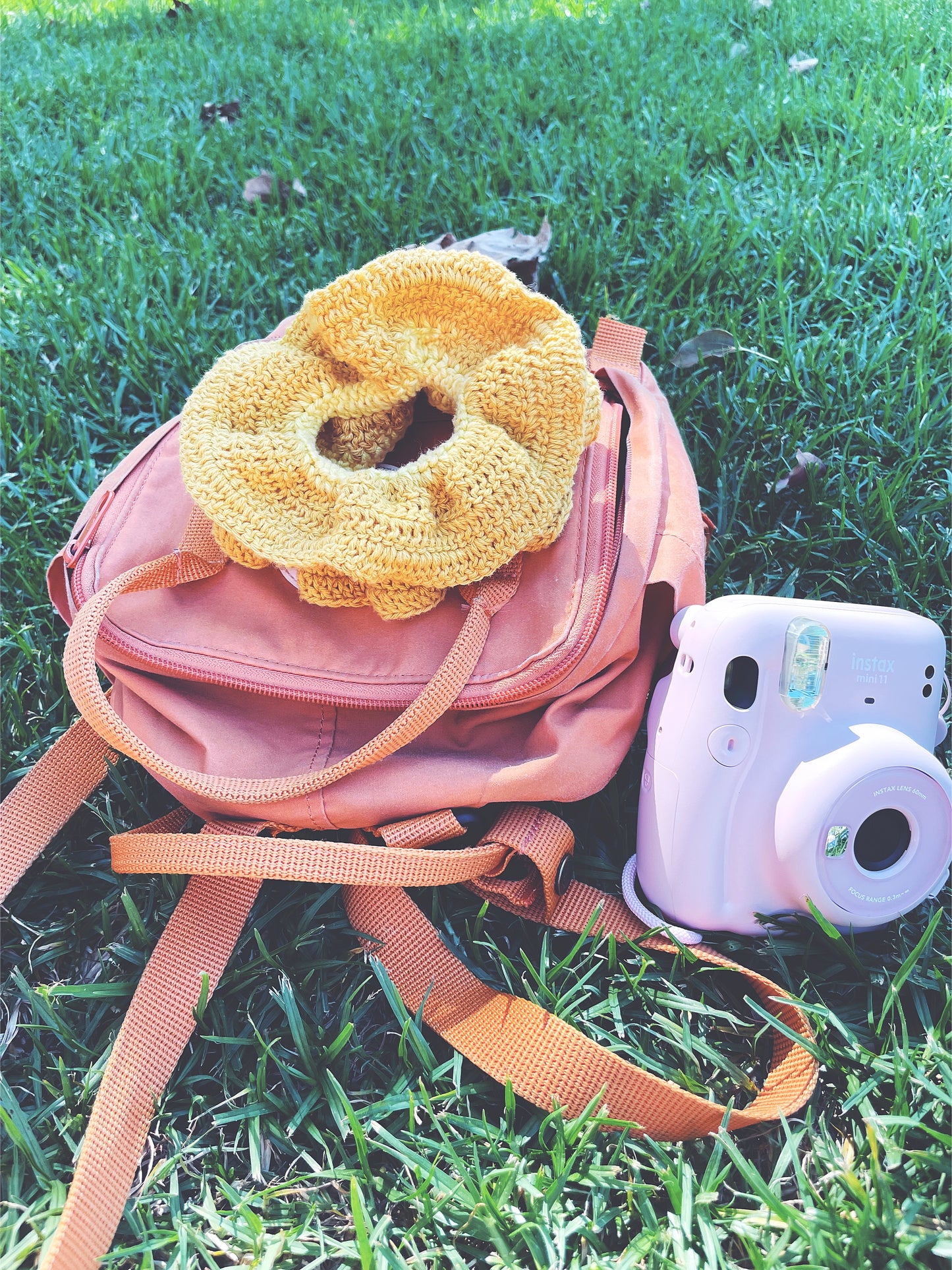 Yellow Knitted Scrunchie