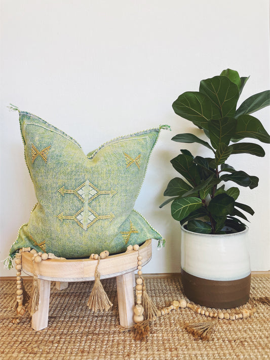 Light Green Cactus Silk Cushion